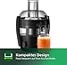 Philips Viva Collection Entsafter - Kompaktes Design, QuickClean-Technologie, Direktsaft in Glas, 500W Motor, 1,5L Fassungsvermögen, Tropf-Stopp, Leicht zu reinigen (HR1832/00)