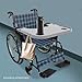 Removeble Wheelchair Table Tray with Cup Holders, Portable Lap Tray with 4 Hooks, Suitable for Elderly Care(Grey)