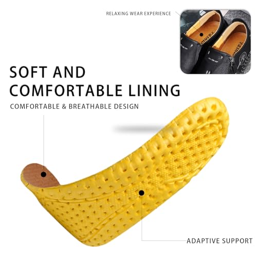 Men's Vintage Breathable Leather Loafers – Flat Slip-On Driving Shoes with Zipper, Casual Comfort （Size 7-13.5）4