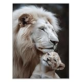 TZKRWRH Cuadros Modernos Baño Cuadros decorativos Lienzo Leones modernos Moderni Cuadri Abstractos Pintura Lienzos Cuadrotti Decorativos Salón（blanco 68-20x30cm Sin marco