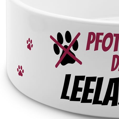 PrintPlanet® - Futternapf mit Name oder Text personalisiert - Für Katzen und kleine Hunde - Napf Hundenapf Katzennapf selbst gestalten - Layout 08