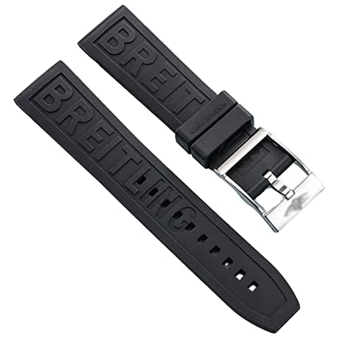 SKM Breitling navitimer Avenger pin Buckle Strap Silicone Watch Band Cover