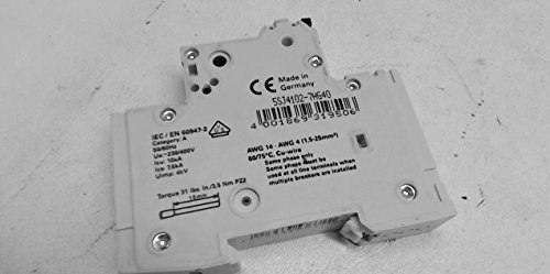 Siemens 5Sj4102-7Hg40, Sentron Miniature Circuit Breaker, Single Pole 5Sj4102 7Hg40
