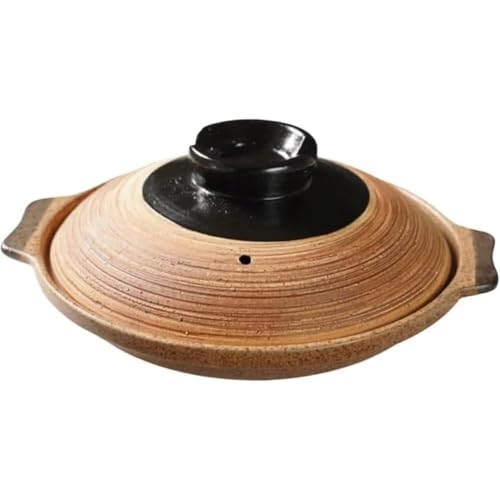 土鍋 シチュー鍋 キャセロール 土鍋ご飯キャセロール ArcticDeer 3合炊き IH・直火対応 耐熱陶器 ご飯鍋 焦げ付き防止 お手入れ簡単 耐久性 小ぶりサイズ 和食調理 ガス火 調理器具 (1200ml,浅い鍋)
