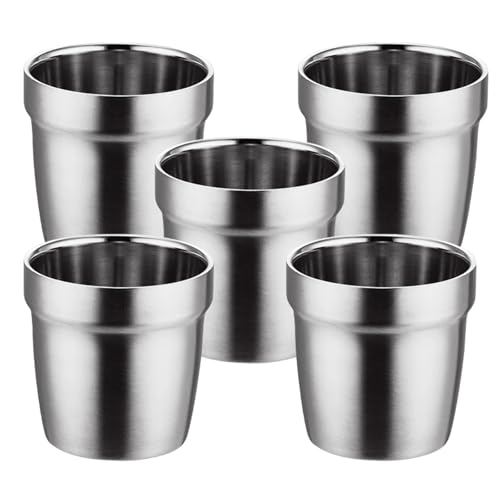 PKRANZYHKAL Tasse Inox Mug Café Double Paroi | Gobelet Inox Moderne | Tasse Escalade en Métal | Idéal pour Boissons Chaudes et...