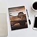 VstaDank Louvre Museum in Paris Notebooks Hardcover Spiral Notebook Removable A5 College Ruled Paper Leather Journal Notebooks Cover Loose Leaf Notebook for Work Writing 90 Sheets