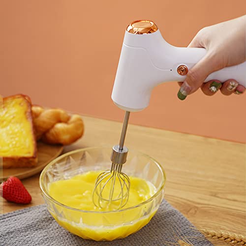 Mezclador de mano eléctrico, mini batidor de huevos eléctrico mezclador automático de crema para pasteles y hornear herramientas de cocina, batidor de huevos para batir crema, pastel y galletas Cover