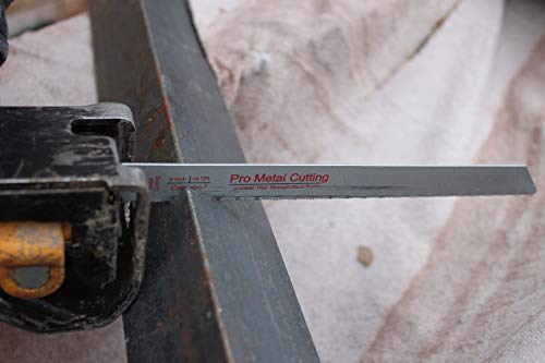 9-Inch Thick Metal Cutting Reciprocating Saw Blades (18 Tpi) Made Of Long Lasting Bi-Metal (Hss Teeth Bonded To Hcs Body) - 5 Pack - Caliastro #TOP3