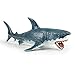 RECUR Figure de Jouets de Requin Blanc Megalodon Requin, Collection de Figurines de Requins en Plastique Peint à la Requin de la Vie Océan à l'échelle idéal pour Les collectionneurs à partir de 3 Ans