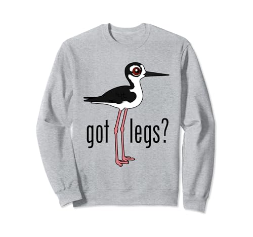 Funny Got Legs? Black-necked Stilt Birdorable Bird Design Sweatshirt