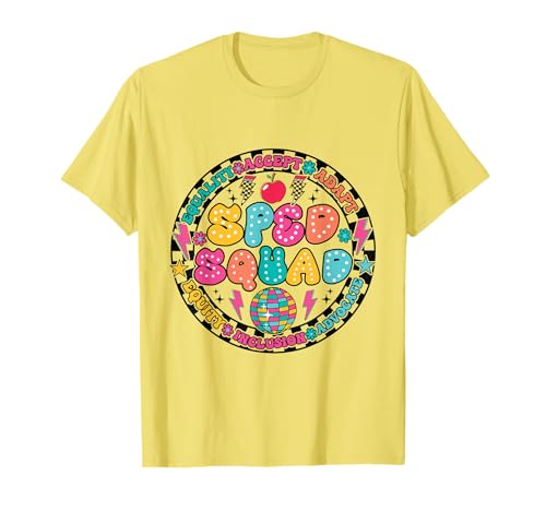 Retro Sped Squad Groovy Special Education Dream Team Teacher T-Shirt