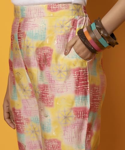 Image of Libas Womens Printed Silk Blend Co ord Set for Women | daily wear | casual wear | office wear