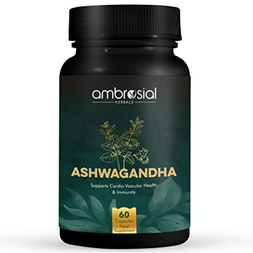 Ambrosial Ashwagandha 500mg 60 Tablets | Herbal Supplement | 100% Natural & Vegan | High Strength | Immunity Support Ambrosial Ashwagandha 500mg 60 Tablets | Herbal Supplement | 100% Natural & Vegan | High Strength | Immunity Support