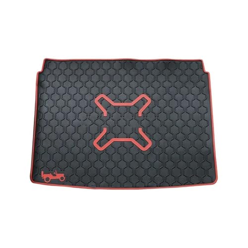 Tapis de coffre arrière en caoutchouc et cuir rouge pour vos sorties outdoor en famille en Jeep