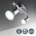 B.K.Licht - Lámpara de techo con 2 focos LED GU10, focos ajustables...
