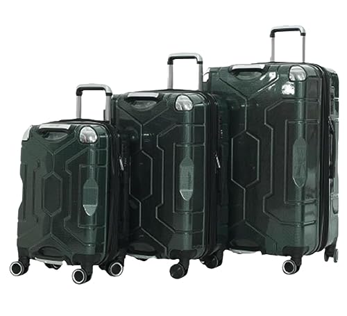 ANIIC Luggage Suitcases With Wheels 3-piece Luggage Sets Large Capacity Suitcases Carry On Luggage TSA Customs Suitcase Suitcase Spinner Luggages (Color : Green, Size : 20+24+28in)