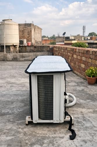 Image of AC Outdoor Unit Protector for Split AC 1.5 Ton & 2 Ton | Advanced 4-Layer Heat-Insulated Sun Proof Weather Shield | UV Resistant, Waterproof, Dustproof Outdoor AC Cover | Protects Compressor