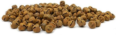 CVHOMEDECO. Vintage Primitive Craft Rusty Tin Jingle Bells for Crafting, Designing and Decorating, 3/4 Inch, Packages of 50. image 5