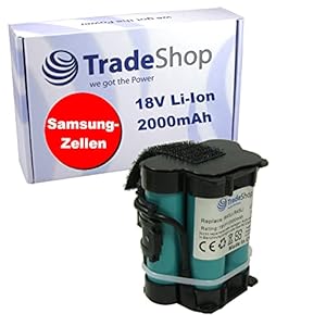 Trade-Shop Premium Li-Ion Akku 18V / 2000mAh für Mähroboter Flymo Robotic Lawnmower 1200R Husqvarna Automower 105 305 308 308x