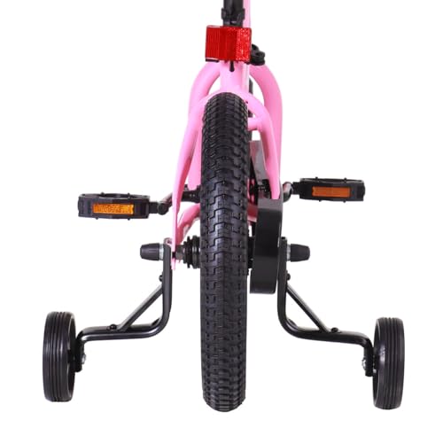 JOYSTAR 14 Inch Kids Bike for Girls 3 4 5 Years Old Girls Bicycle with Training Wheels Toddlers Bikes Age 3-5 with Foot Brake BMX Style Pink