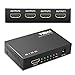 HDMI Splitter, YIBAI 4K HDMI Splitter 1 in 4 out Ver 1.4 Certified for Full HD 1080P & 3D Support With US Power Adapter