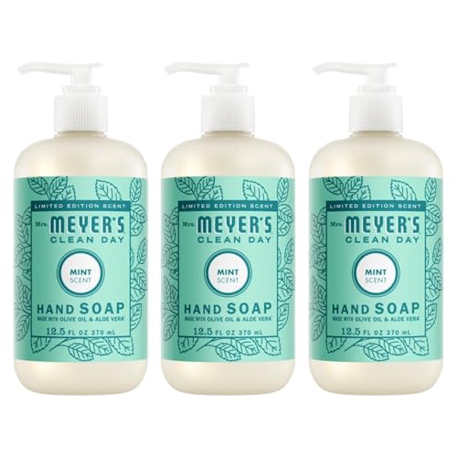 Image of Mrs. MEYER'S CLEAN DAY Liquid Hand Soap Mint 12.5 Fl Oz (Pack of 3)