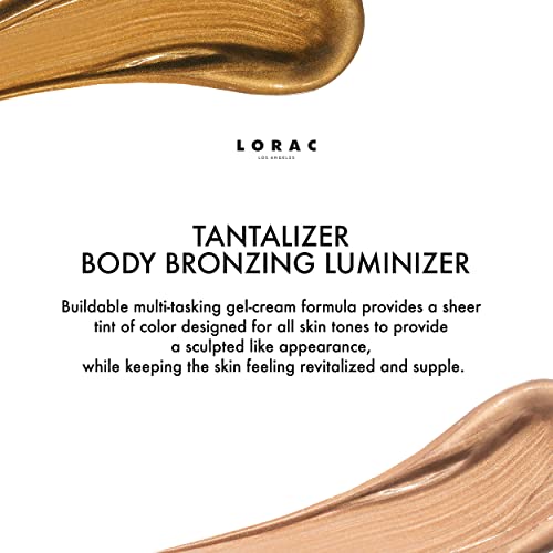Lorac Tantalizer Body Bronzing Luminizer, Travel Size | Bronzing Lotion | Full Body Bronzer, Antioxidant Infused, Cruelty Free, Gluten Free, Vegan #TOP2