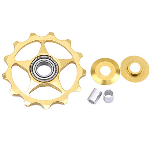 Preisvergleich Produktbild HYhy Mountainbike Führungsrolle Rennrad Schaltwerk Aluminiumlegierung Führungsrolle Umlenkrolle Stützrad Teil Zubehör, Gelb