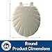 Mayfair Sculptured Shell Toilet Seat, Easy Clean Hinges with Durable Wood Seat, Made in USA, Round, Bone