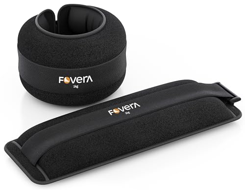 Image of FOVERA Weight Cuff (1 kg) for Strength Gain, Physiotherapy & Rehabilitation | For Men & Women | Adjustable Strap | For Muscle Strength Exercise & Workout (Pack of 1)
