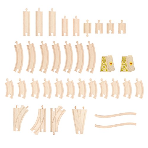 Bigjigs Rail, Fairy Town Zug Set Holzspielzeug Holzeisenbahn Set Geschenke für 4 Jahre Mädchen Rosa Zug Set Mädchen Zug Set Bigjigs Zug Set – Bild 6