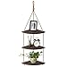 YOPOTIKA Estantería de esquina para colgar, cuerda de yute de madera, organizador de pared para macetas, para cocina, baño, dormitorio (3 animales)