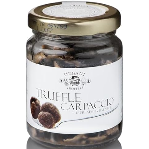 Urbani Truffles, Shaved Summer Black Truffle Carpaccio | Exquisite Slices for Sauces, Pasta, Risotto | Italian Finest, Premium Quality | Fresh Black Truffles | 2.6 Oz Cover