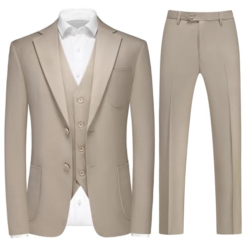 MODFUL Anzug Herren 3 Teilig Slim Fit Business Casual Einreihig Smoking Modern Hochzeitsblazer Weste Hosen (Hellkhaki, L) für 89,99 EUR (-31%) statt 129,99 EUR bei amazon.de Bild: MODFUL Anzug Herren 3 Teilig Slim Fit Business Casual Einreihig Smoking Modern Hochzeitsblazer Weste Hosen (Hellkhaki, L) für 89,99 EUR (-31%) statt 129,99 EUR bei amazon.de