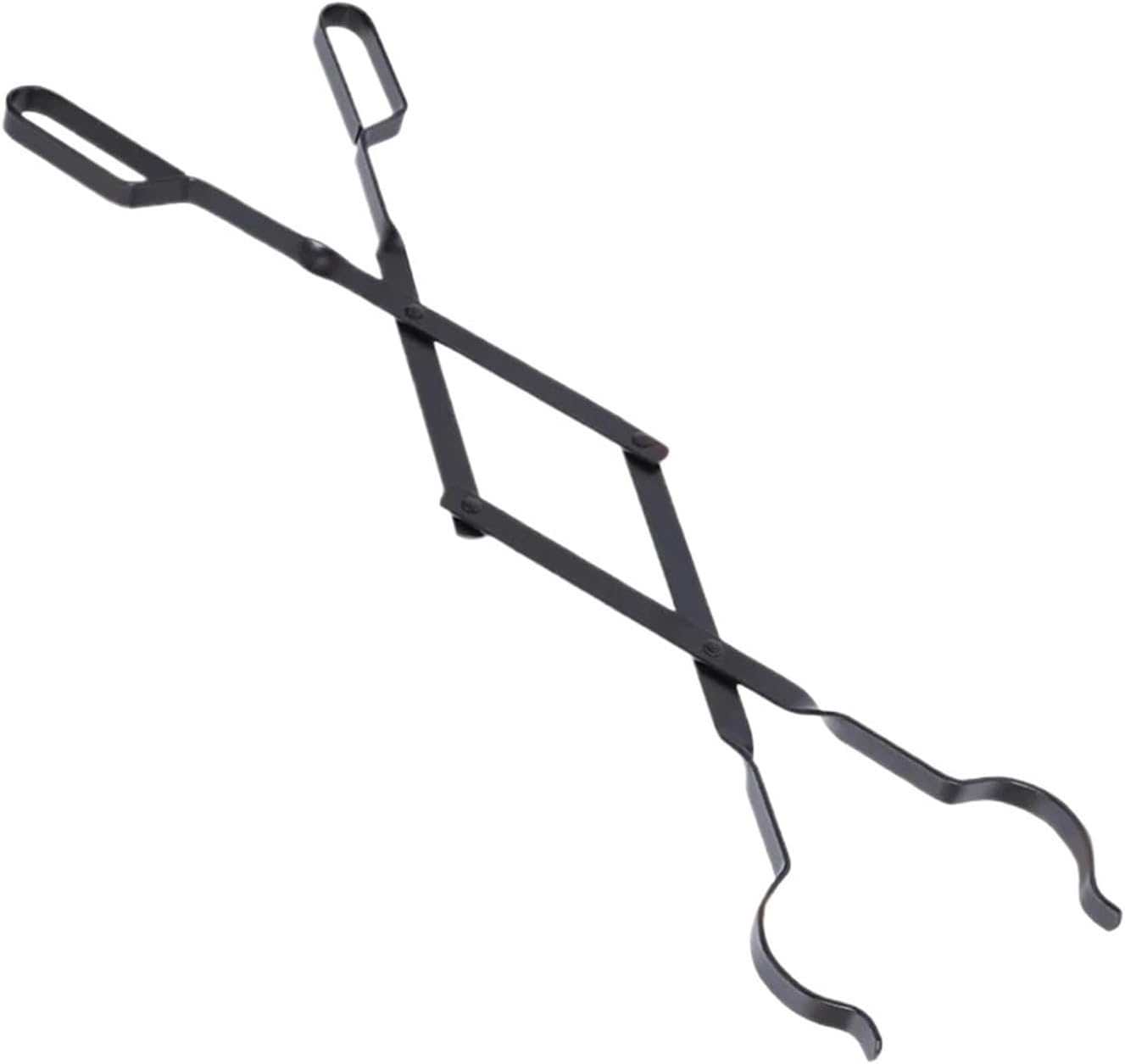 Folding Firewood Tong Metal Fireplace Indoor Outdoor Portable Log Grabber for Cooking Camping for Fire Pit Bonfire Campfire Outdoor Indoor