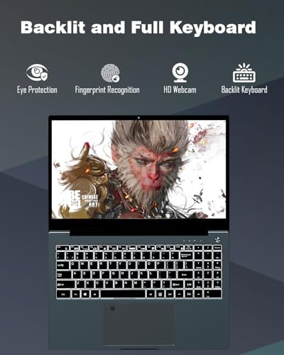 Image of Laptop Computers,15.6 inch IPS 1080P Screen,12th generation i5 1235U Processor 10C 12T 4.4Ghz 20GB RAM 512GB SSD, Laptops with Fingerprint Recognition Backlit Keyboard,WiFi,USB 3.0, Webcam, HDMI ,Black