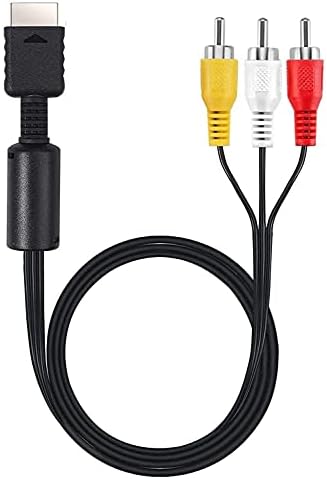 Suncala (NOT HDMI) 6FT AV TV RCA Audio Video Cord Cable for PlayStation PS2 PS3 Cable (1Pack)