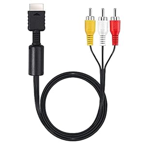 （NOT HDMI）Suncala 6FT AV TV RCA Audio Video Cord Cable for Playstation PS2 PS3 Cable (1Pack)