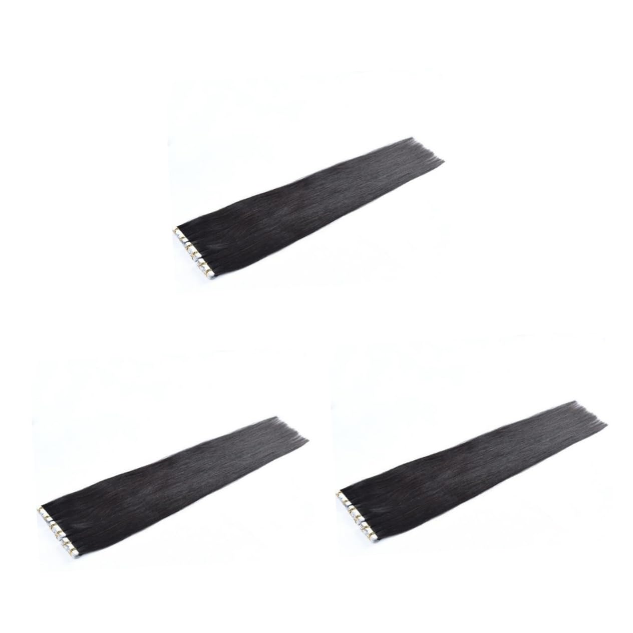 Extension cheveux naturels noirs à bande adhésive DOITOOL 75 cm - 8