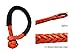 QIQU Synthetic Soft Shackle for Boating ATV UTV SUV 4X4 Truck Recovery Together with Recovery Rope 1 Pack (5/16'', Orange)