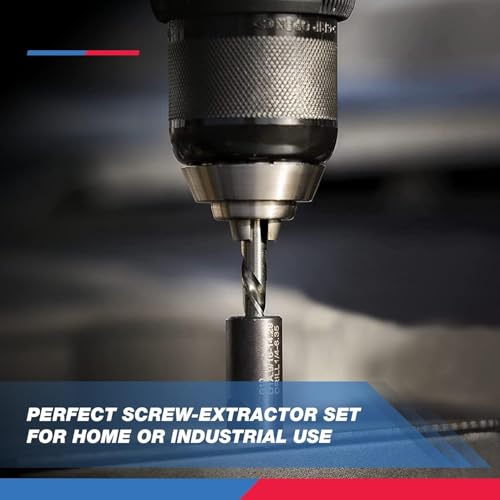 Image of NEIKO 04206A Screw-Extractor Set, Broken Bolt Remover, Multispline and Spiral Extractors for Stripped Screws, Studs, Fittings, and Lugs, Left-Hand Drill Bits, 5 /64 inch to 1 /2 inch, 35-Piece Set