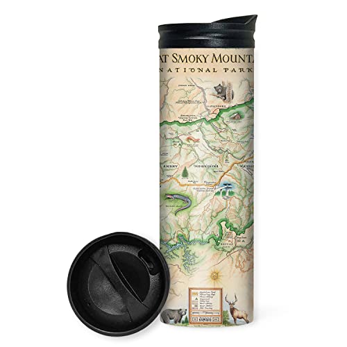 Xplorer Maps Great Smoky Mountains National Park Map Travel Tumbler, 16 oz