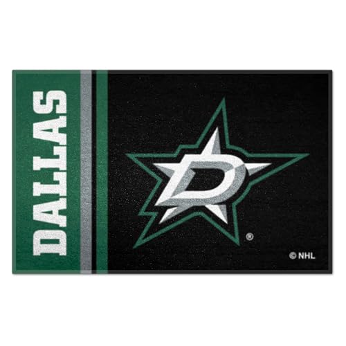 FANMATS 19261 Dallas Stars Starter Mat Accent Rug - 19in. x 30in. | Sports Fan Home Decor Rug and Tailgating Mat Uniform Design