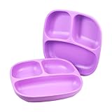 Re-Play Divided Plates, Purple, 2-Count