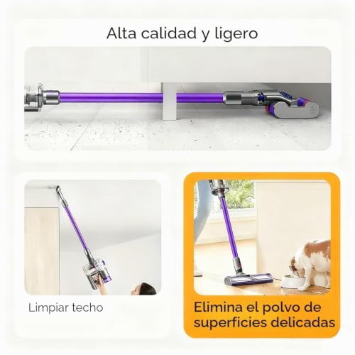 Miniatura 6 de Mopei Tubo De Extensión Para Aspiradora Dyson V7 V8 V10 V11, 73 Cm Púrpura
