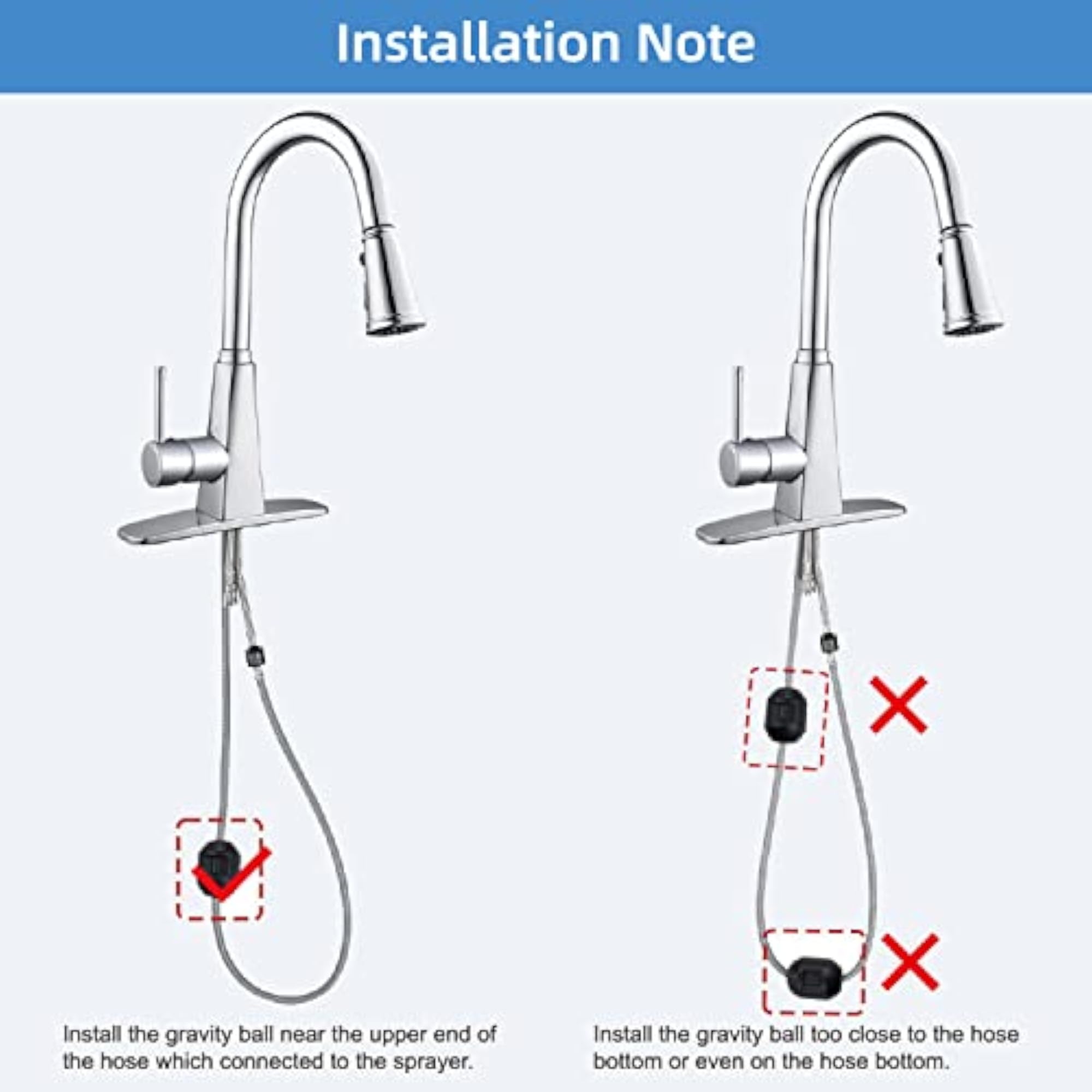 Kitchen Pull-Down Faucet Hose Weight Ball, Universal Replacement