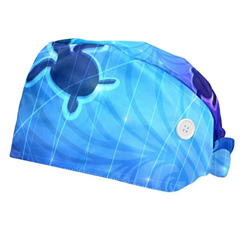 Casquette de travail unisexe motif tortues lot de 2