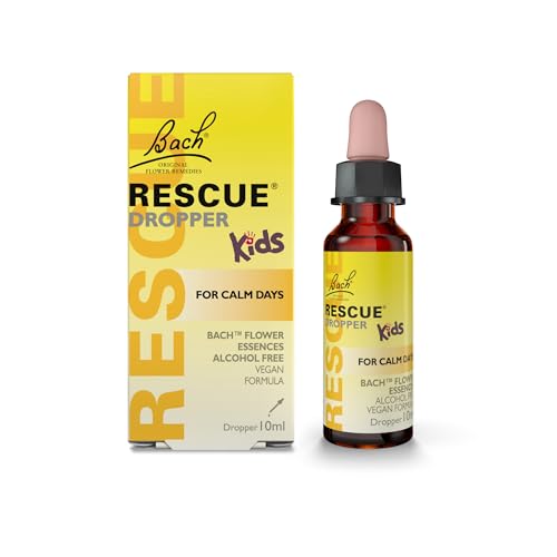 Rescue Remedy Kids Calm Days Dropper Promotes & Maintains Everyday Calm Flower Essence Formula Alcohol Free Managing The Stress of Tests Travel & Adapting to New Surroundings 10ml Dropper