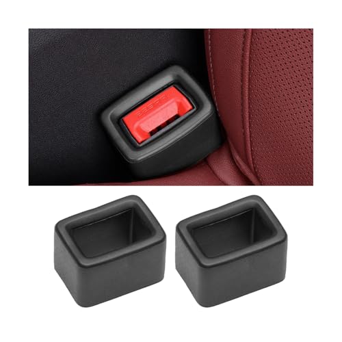 Osilly Car Seat Belt Buckle Holder, 2PCS Vehicle Seatbelt Buckle Booster for Easy Access, Seatbelt Buckling Cover to Make Receptacle Stand Upright for Kids, Universal Automotive Accessories (Black)