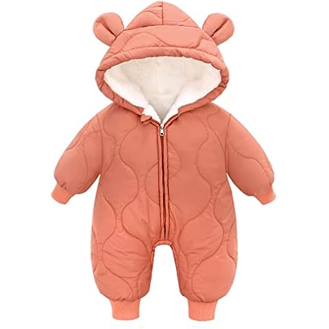 Famuka Baby Schneeanzug Baby Junge Baby Mädchen Winter Strampler Overall (Orange, 18M) Cover